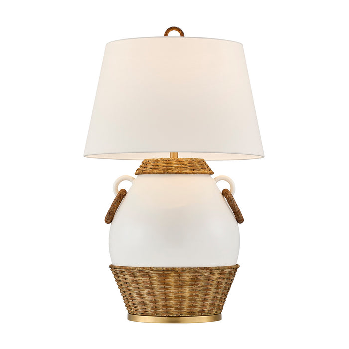 Savoy House - 11-CD29 - One Light Table Lamp - Penelope - White and Rattan