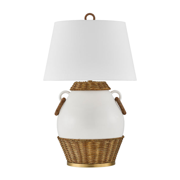 Savoy House - 11-CD29 - One Light Table Lamp - Penelope - White and Rattan