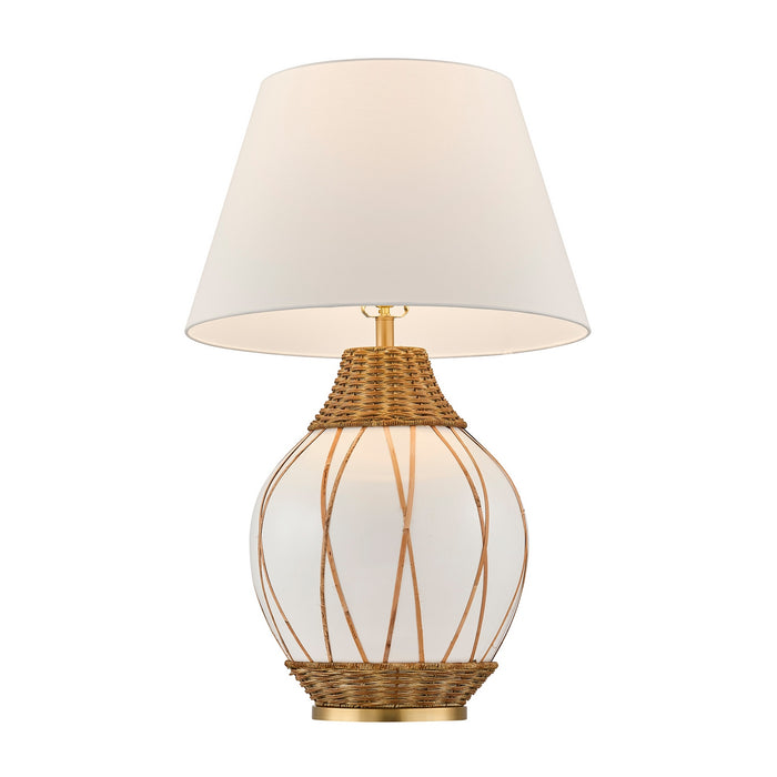 Savoy House - 11-CD30 - One Light Table Lamp - Josephine - White and Rattan