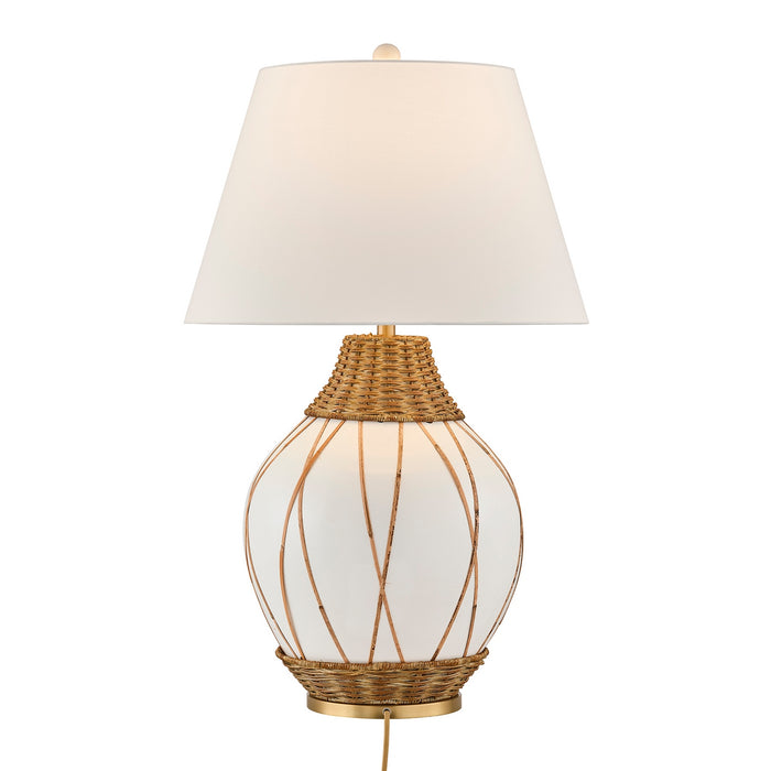 Savoy House - 11-CD30 - One Light Table Lamp - Josephine - White and Rattan