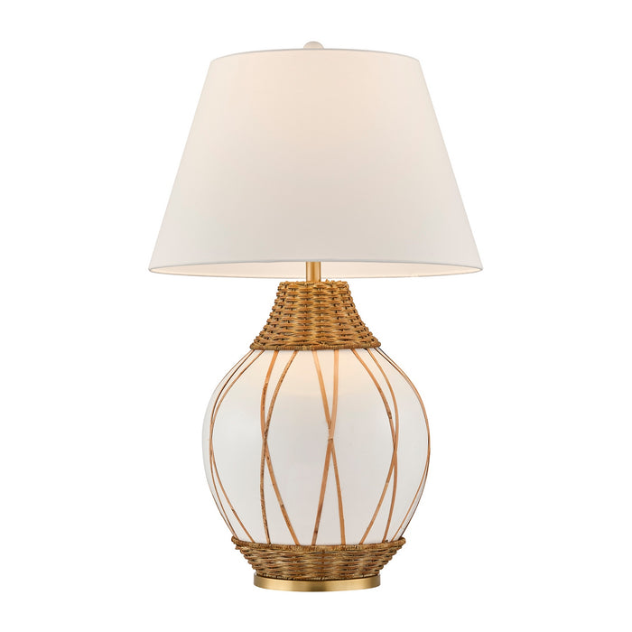 Savoy House - 11-CD30 - One Light Table Lamp - Josephine - White and Rattan