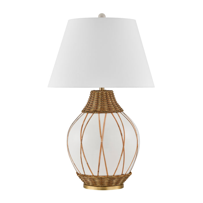 Savoy House - 11-CD30 - One Light Table Lamp - Josephine - White and Rattan
