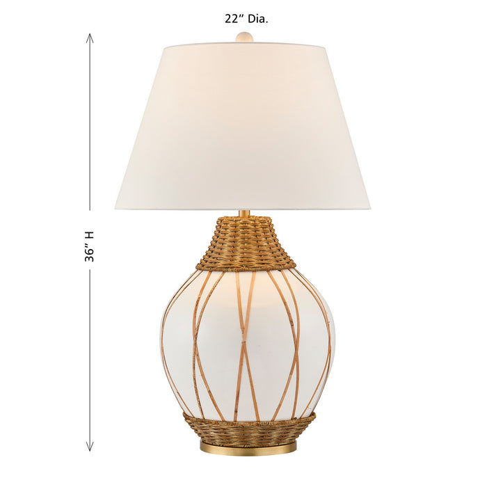 Savoy House - 11-CD30 - One Light Table Lamp - Josephine - White and Rattan