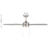 Meridian - M2029BN - 52" Ceiling Fan - Brushed Nickel