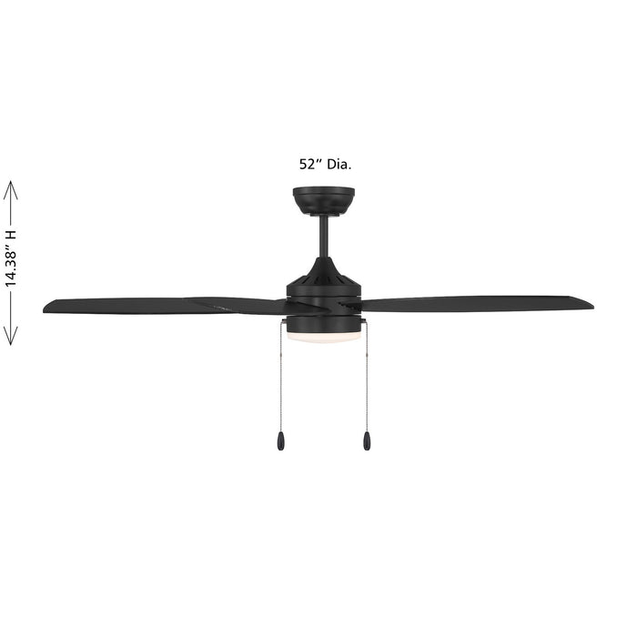 Meridian - M2029MBK - 52" Ceiling Fan - Matte Black