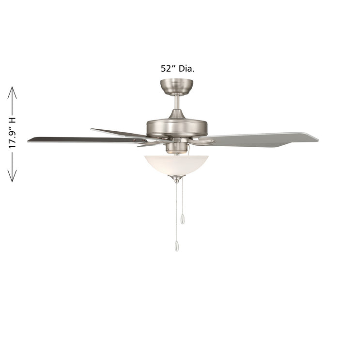 Meridian - M2034BNRV - 52" Ceiling Fan - Brushed Nickel