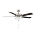 Meridian - M2034BNRV - 52" Ceiling Fan - Brushed Nickel