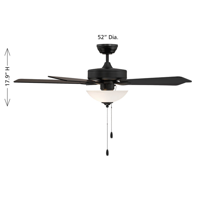 Meridian - M2034MBKRV - 52" Ceiling Fan - Matte Black