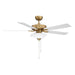 Meridian - M2034NBRV - 52" Ceiling Fan - Natural Brass