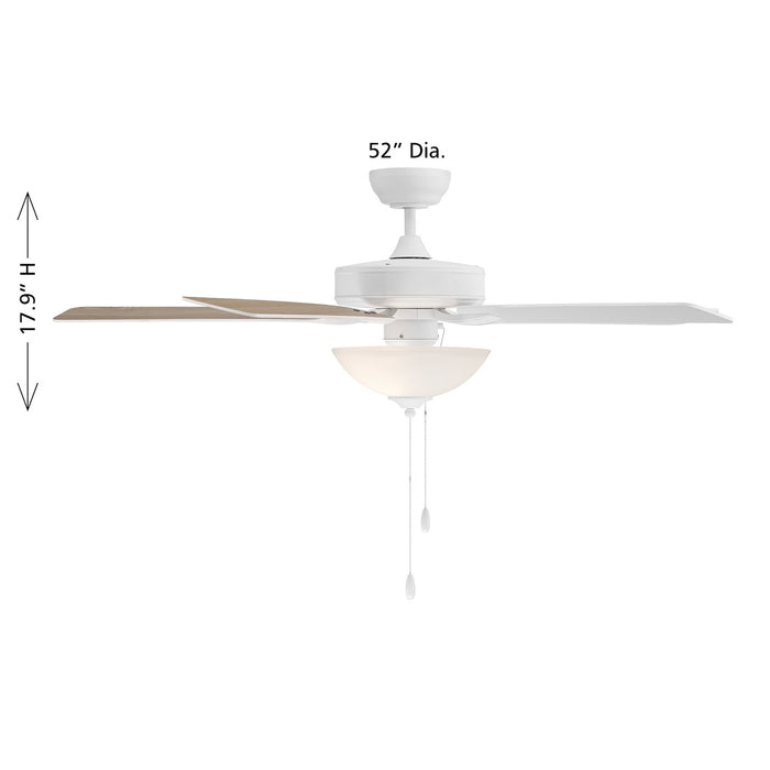 Meridian - M2034WHRV - 52" Ceiling Fan - White