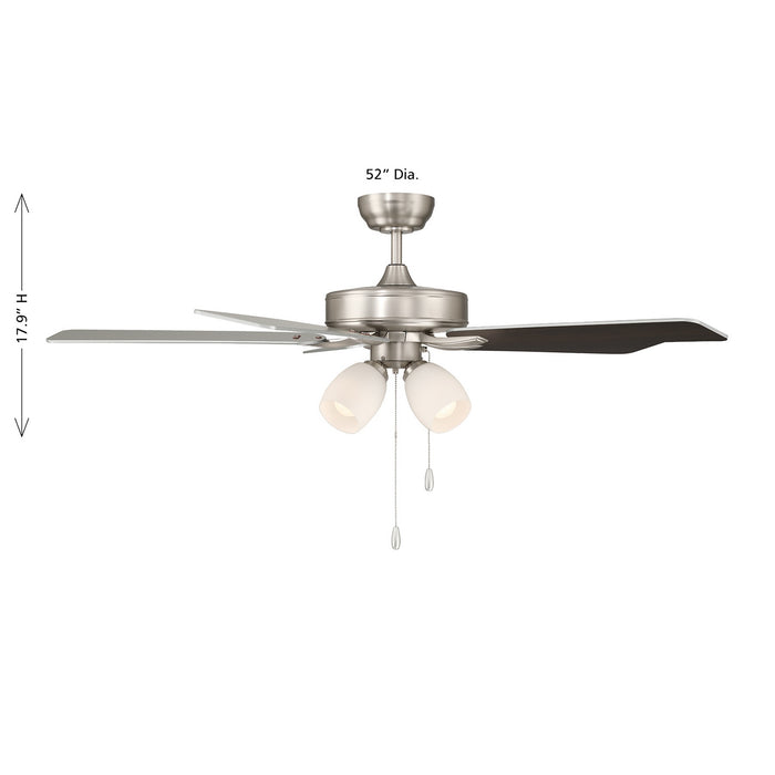 Meridian - M2035BNRV - 52" Ceiling Fan - Brushed Nickel