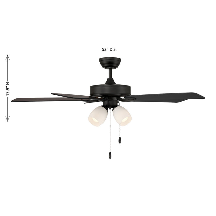 Meridian - M2035MBKRV - 52" Ceiling Fan - Matte Black