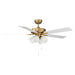 Meridian - M2035NBRV - 52" Ceiling Fan - Natural Brass