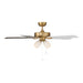 Meridian - M2035NBRV - 52" Ceiling Fan - Natural Brass