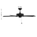 Meridian - M2038MBK - 52" Ceiling Fan - Matte Black