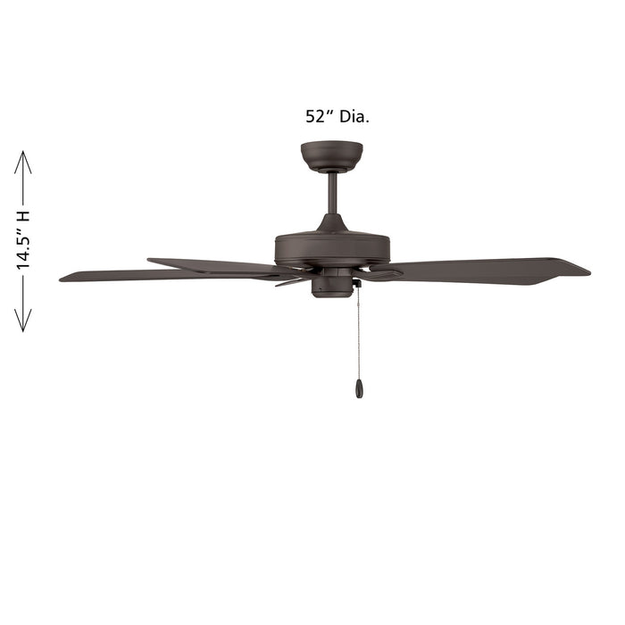 Meridian - M2038ORB - 52" Ceiling Fan - Oil Rubbed Bronze