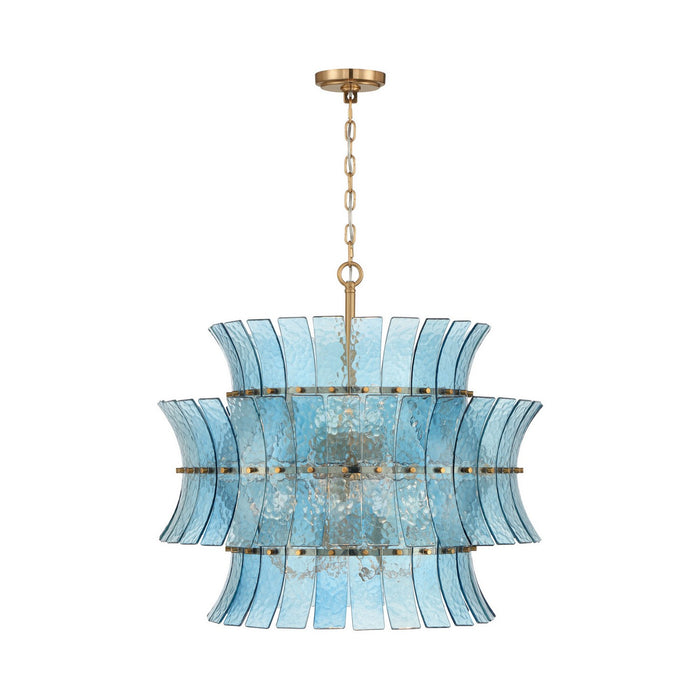 Crystorama - ABI-2005-AG-BL - Eight Light Chandelier - Abigail - Aged Brass
