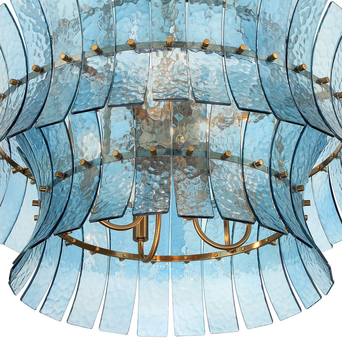 Crystorama - ABI-2005-AG-BL - Eight Light Chandelier - Abigail - Aged Brass