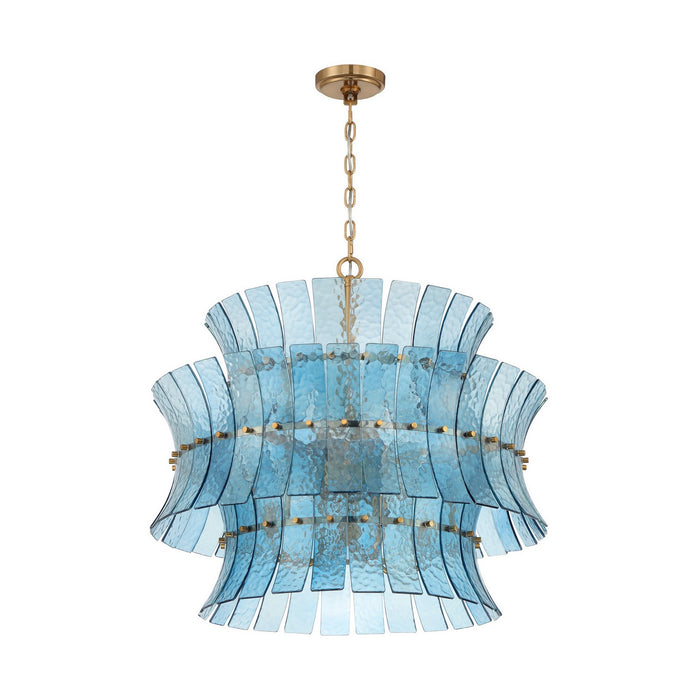 Crystorama - ABI-2005-AG-BL - Eight Light Chandelier - Abigail - Aged Brass