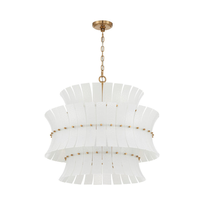Crystorama - ABI-2005-AG-WH - Eight Light Chandelier - Abigail - Aged Brass