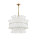 Crystorama - ABI-2005-AG-WH - Eight Light Chandelier - Abigail - Aged Brass