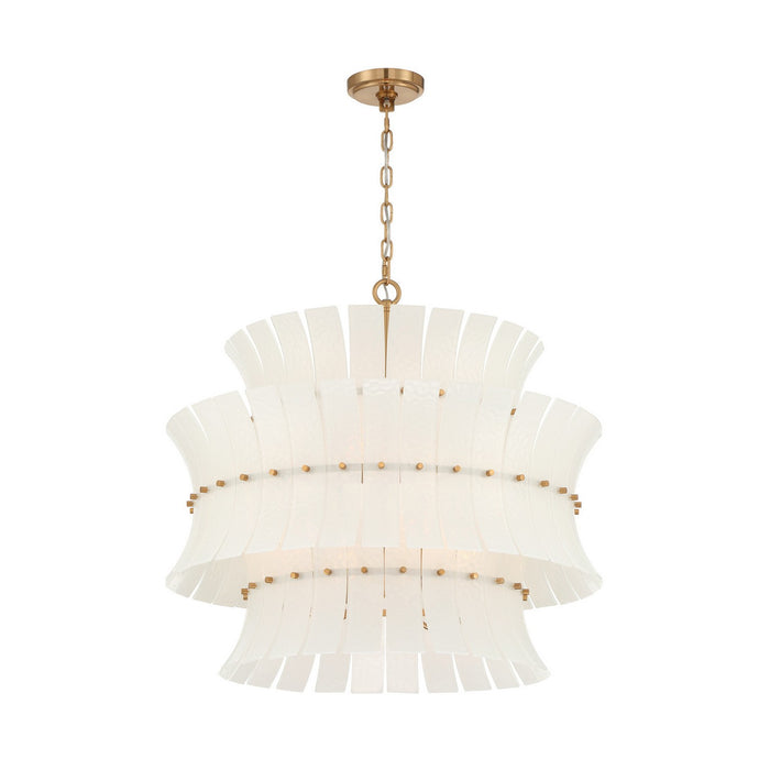 Crystorama - ABI-2005-AG-WH - Eight Light Chandelier - Abigail - Aged Brass