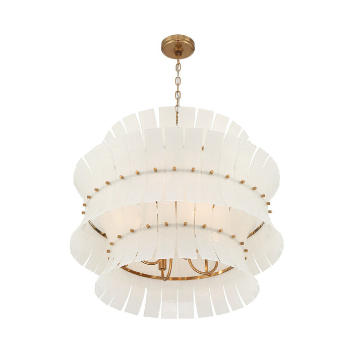 Crystorama - ABI-2005-AG-WH - Eight Light Chandelier - Abigail - Aged Brass