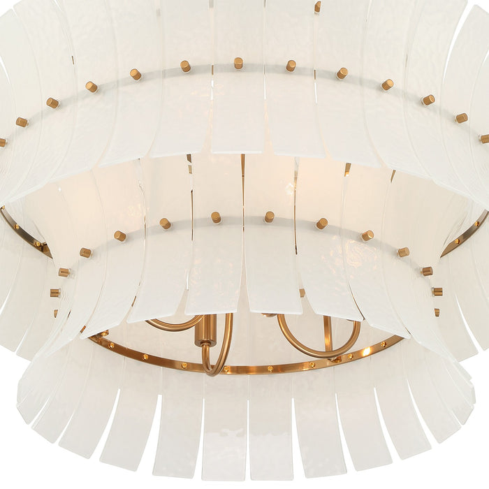Crystorama - ABI-2005-AG-WH - Eight Light Chandelier - Abigail - Aged Brass