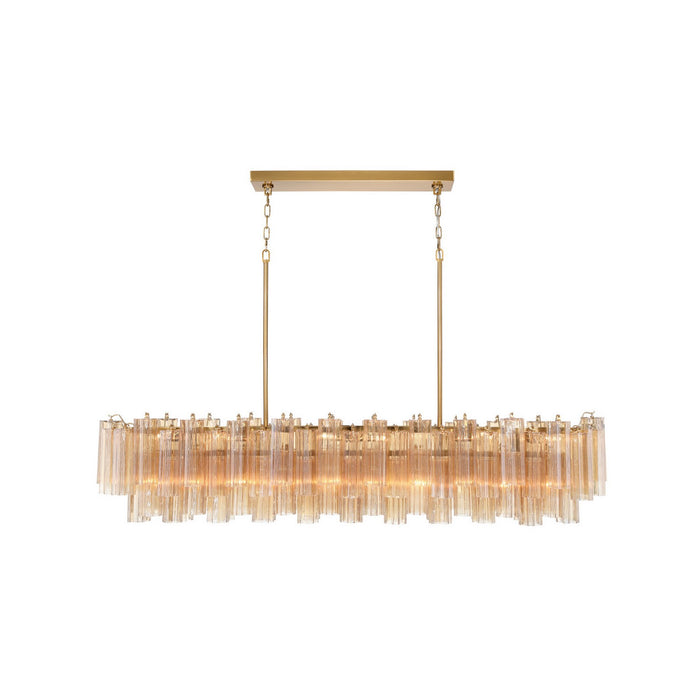 Crystorama - ADD-337-AG-AM - 16 Light Linear Chandelier - Addis - Aged Brass