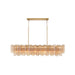 Crystorama - ADD-337-AG-AM - 16 Light Linear Chandelier - Addis - Aged Brass