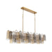 Crystorama - ADD-337-AG-AU - 16 Light Linear Chandelier - Addis - Aged Brass