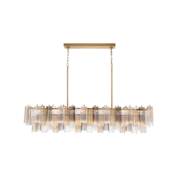 Crystorama - ADD-337-AG-AU - 16 Light Linear Chandelier - Addis - Aged Brass