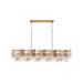 Crystorama - ADD-337-AG-AU - 16 Light Linear Chandelier - Addis - Aged Brass