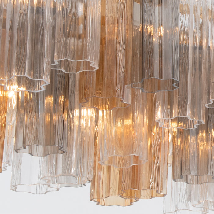 Crystorama - ADD-337-AG-AU - 16 Light Linear Chandelier - Addis - Aged Brass