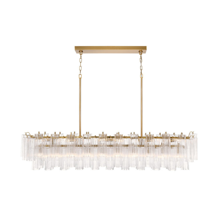 Crystorama - ADD-337-AG-CL - 16 Light Linear Chandelier - Addis - Aged Brass