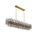 Crystorama - ADD-337-AG-SM - 16 Light Linear Chandelier - Addis - Aged Brass