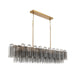Crystorama - ADD-337-AG-SM - 16 Light Linear Chandelier - Addis - Aged Brass