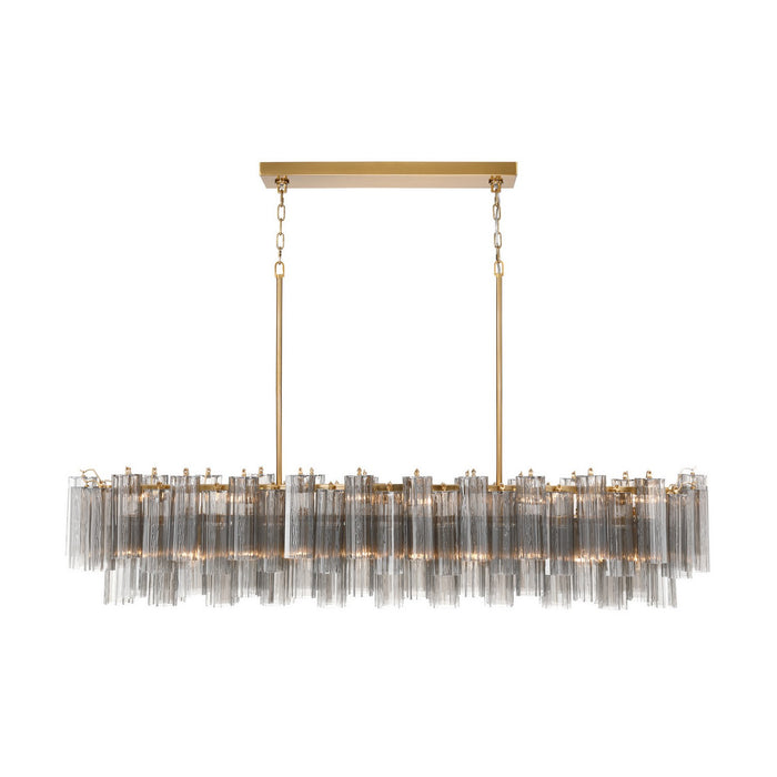 Crystorama - ADD-337-AG-SM - 16 Light Linear Chandelier - Addis - Aged Brass