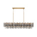 Crystorama - ADD-337-AG-SM - 16 Light Linear Chandelier - Addis - Aged Brass