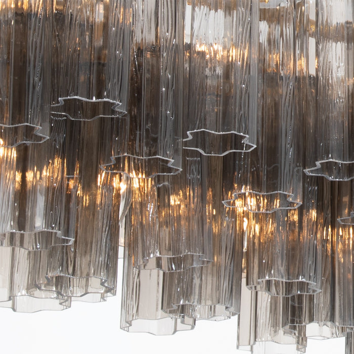 Crystorama - ADD-337-AG-SM - 16 Light Linear Chandelier - Addis - Aged Brass