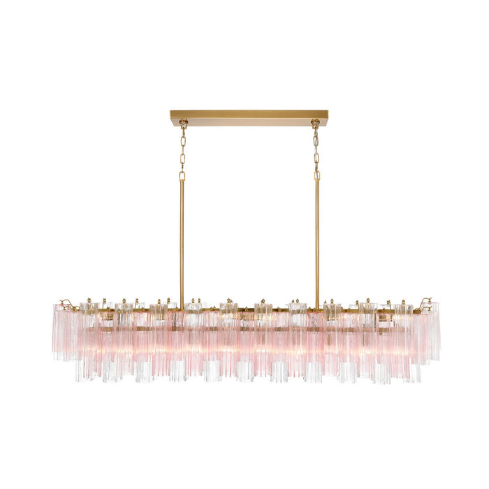 Crystorama - ADD-337-AG-SP - 16 Light Linear Chandelier - Addis - Aged Brass