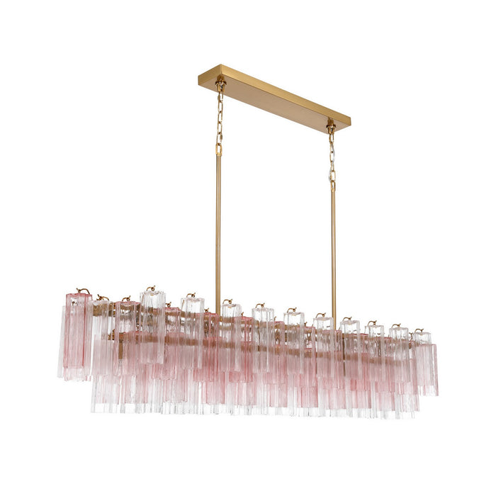 Crystorama - ADD-337-AG-SP - 16 Light Linear Chandelier - Addis - Aged Brass