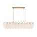 Crystorama - ADD-337-AG-WH - 16 Light Linear Chandelier - Addis - Aged Brass