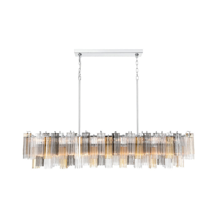 Crystorama - ADD-337-CH-AU - 16 Light Linear Chandelier - Addis - Polished Chrome