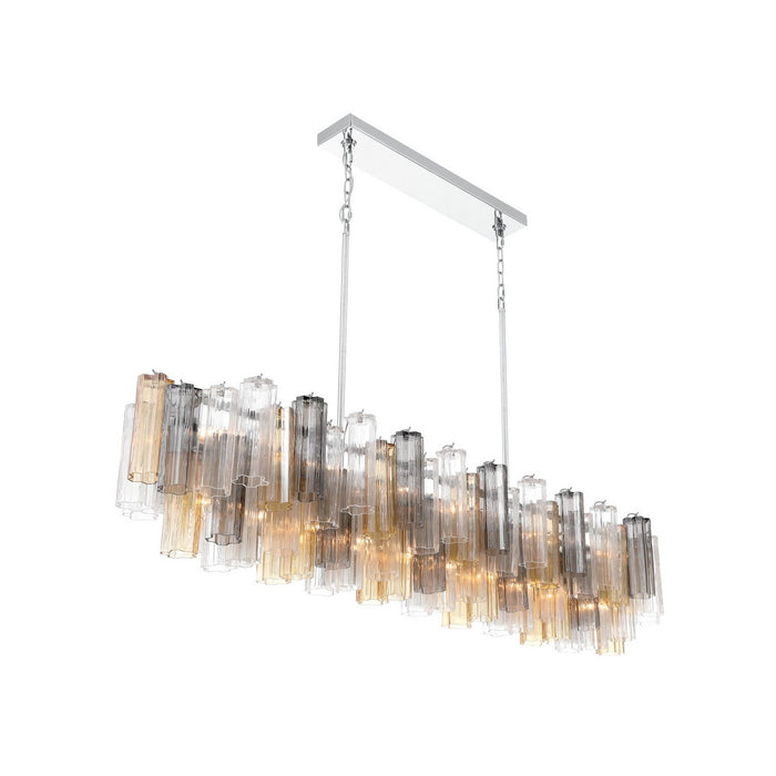 Crystorama - ADD-337-CH-AU - 16 Light Linear Chandelier - Addis - Polished Chrome