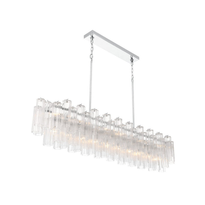 Crystorama - ADD-337-CH-CL - 16 Light Linear Chandelier - Addis - Polished Chrome