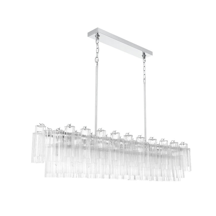Crystorama - ADD-337-CH-CL - 16 Light Linear Chandelier - Addis - Polished Chrome