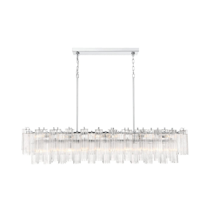 Crystorama - ADD-337-CH-CL - 16 Light Linear Chandelier - Addis - Polished Chrome