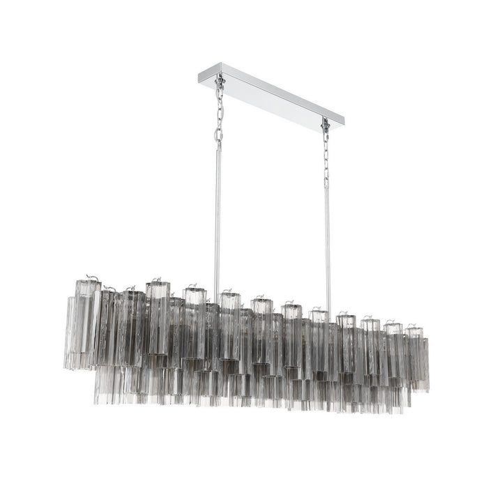 Crystorama - ADD-337-CH-SM - 16 Light Linear Chandelier - Addis - Polished Chrome