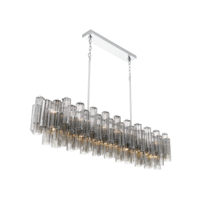 Crystorama - ADD-337-CH-SM - 16 Light Linear Chandelier - Addis - Polished Chrome